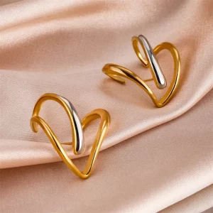 Fashion Jewelry Sweet Korean Temperament Splicing Color Irregular Earrings For Women Fashion Accessories